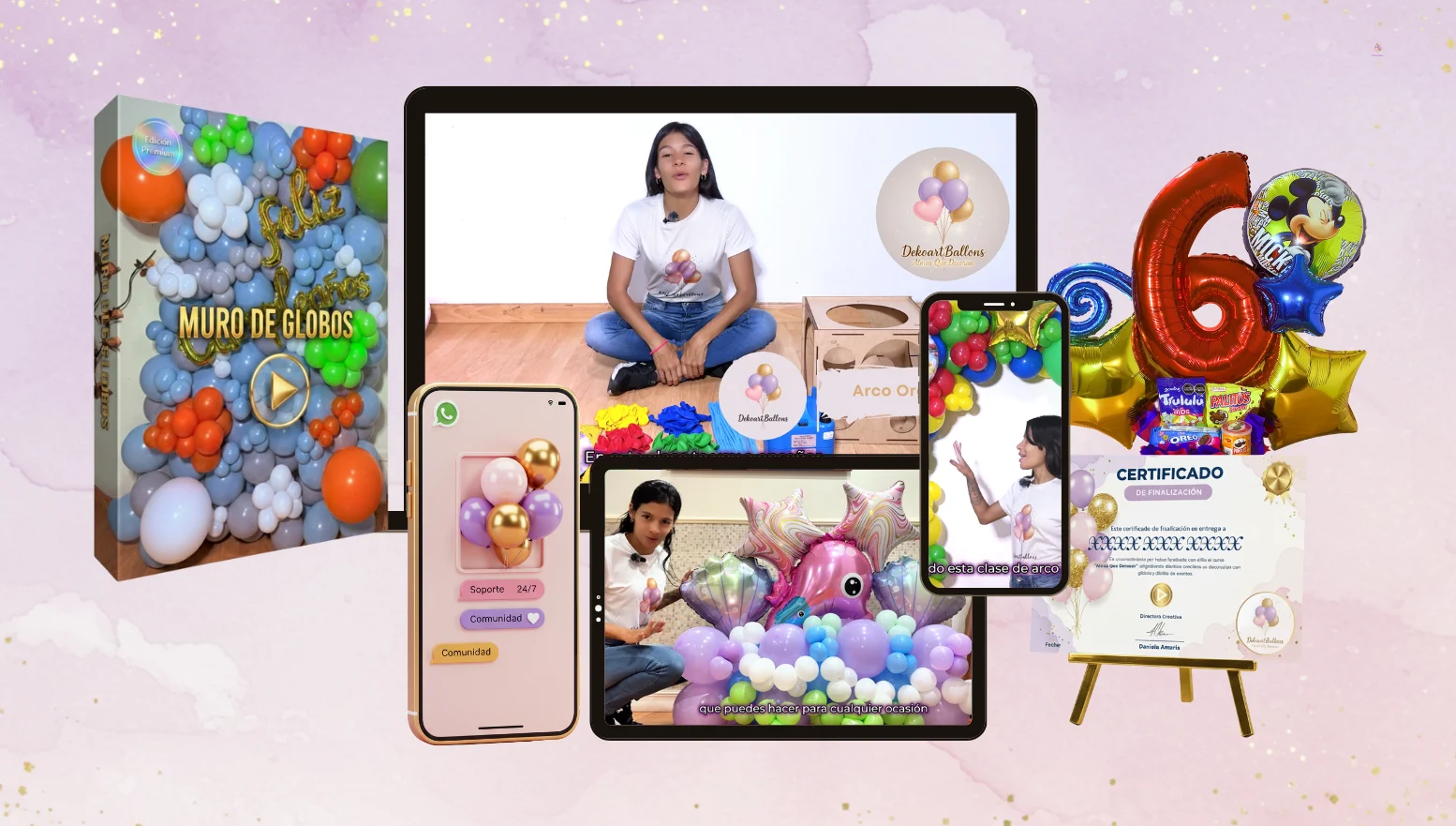 Curso online de deciración con globos Almas que Decoran DekoArtBallons