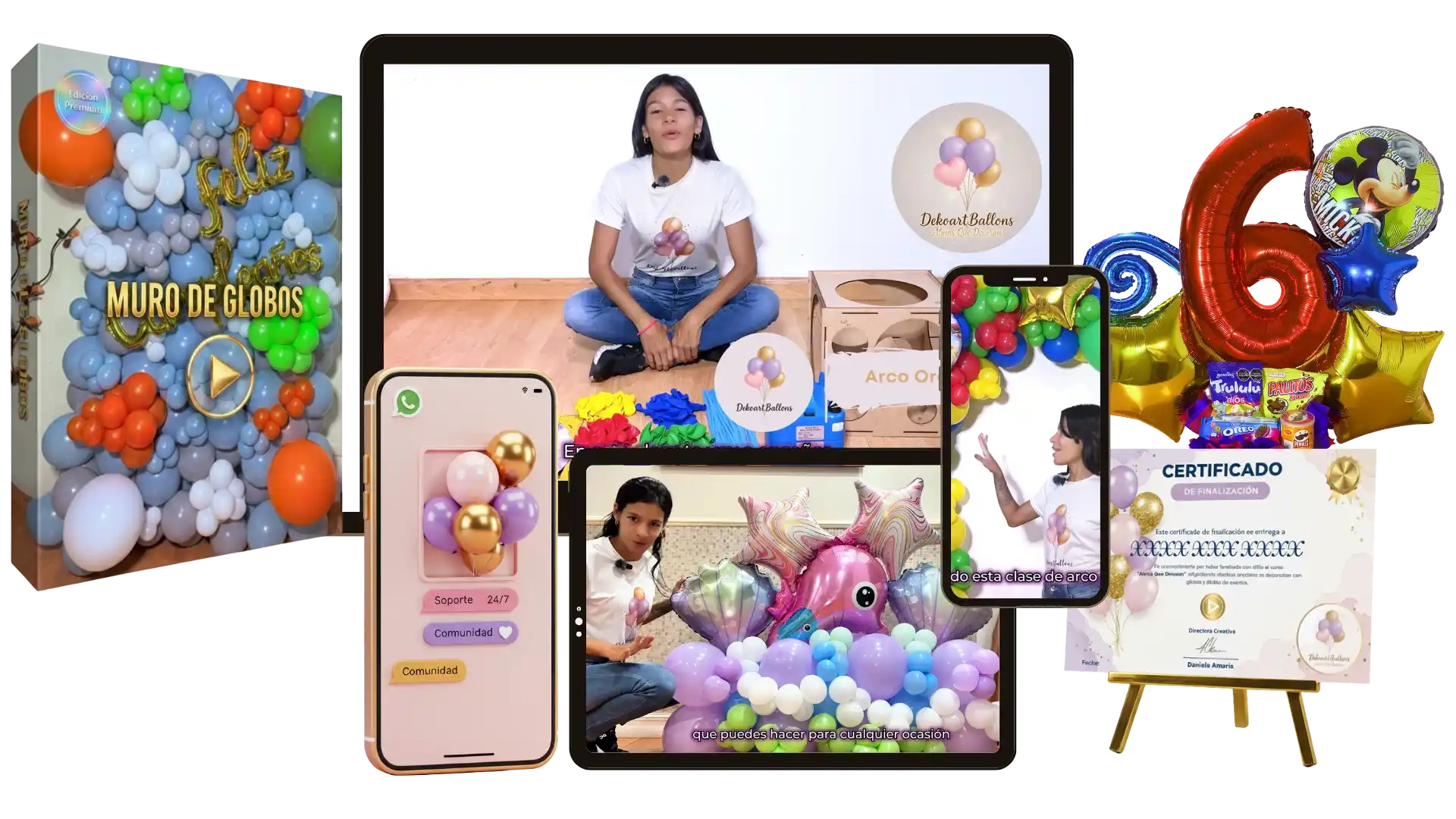 Curso online de deciración con globos Almas que Decoran DekoArtBallons