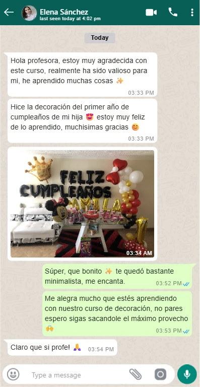 Chat de Whatsapp casos de exito caso 2