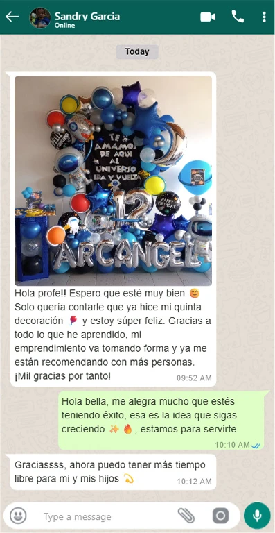 Chat de Whatsapp casos de exito caso 3